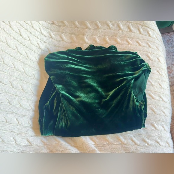 Reformation Elvie Velvet Dress In Forest, brand new, never worn, no flaws. - Picture 16 of 16